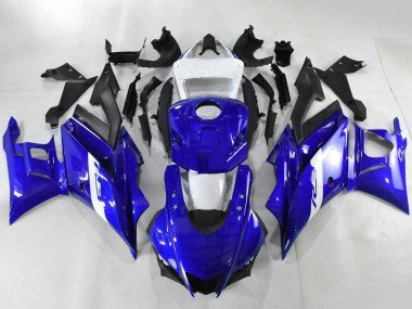 2022-2024 Blue White Matte Black Yamaha YZF R3/R25 Motorcycle Fairings