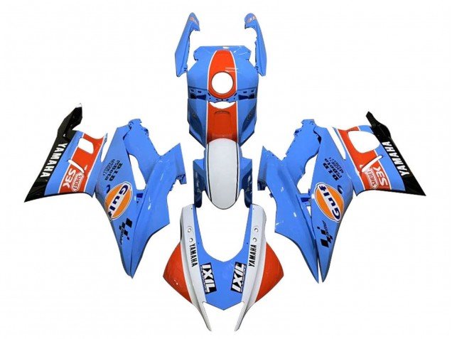 2022-2024 Blue Orange White Gulf Yamaha YZF R3/R25 Motorcycle Fairings