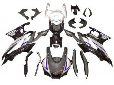 2022-2024 Silver Blue Black Carbon Fiber Style Yamaha YZF R3/R25 Motorcycle Fairing Kits