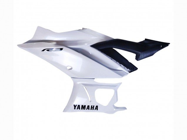 2022-2024 White Yamaha YZF R3/R25 Motorcycle Fairings