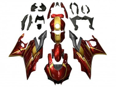 2022-2024 Red Gold Matte Black Yamaha YZF R3/R25 Motorcycle Fairings