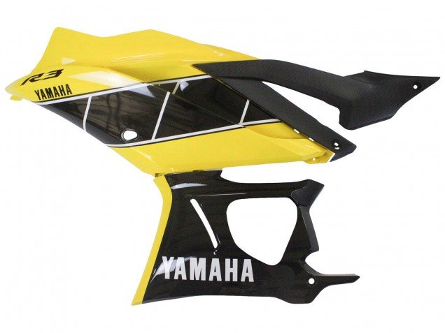 2022-2024 Yellow Black Yamaha YZF R3/R25 Motorcycle Fairing