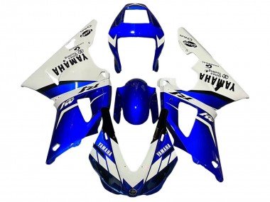 1998-1999 White Blue Black Yamaha YZF 1000 R1 Motorcycle Fairings
