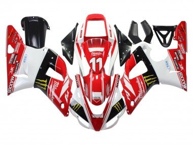 1998-1999 Red White Black Yellow Monster Milwaukee MAXXIS 11 Yamaha YZF 1000 R1 Motorcycle Fairings