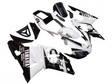 1998-1999 White Glossy Black Yamaha YZF 1000 R1 Motorcycle Fairings