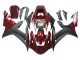 2002-2003 Red Matte Black Yamaha YZF 1000 R1 Motorcycle Fairing Kits