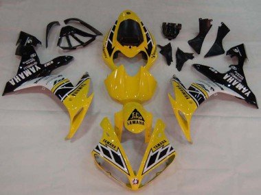 2004-2006 Yellow White Glossy Black Yamaha YZF 1000 R1 Motorcycle Fairings