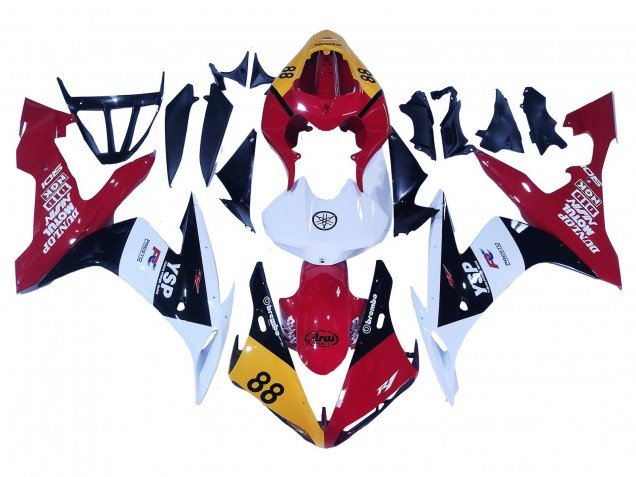 2004-2006 Yellow Red White Black YSP 88 Yamaha YZF 1000 R1 Motorcycle Fairings