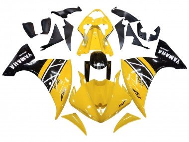 2009-2011 Yellow White Black Stripe Yamaha YZF 1000 R1 Motorcycle Fairing Kits