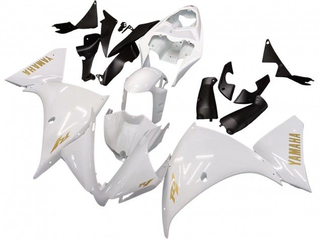 2012-2014 White Gold Decals Yamaha YZF 1000 R1 Motorcycle Fairings
