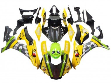 2015-2019 Yellow Green Shark Yamaha YZF 1000 R1 Motorcycle Fairings