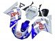 1998-2002 White Blue Red Fiat 99 Yamaha YZF 600 R6 Motorcycle Fairings