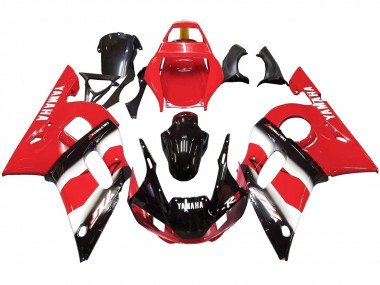 1998-2002 Red White Glossy Black Yamaha YZF 600 R6 Motorcycle Fairing