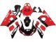 1998-2002 Red White Glossy Black Yamaha YZF 600 R6 Motorcycle Fairing