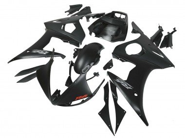 2003-2004 Matte Black Yamaha YZF R6 Motorcycle Fairings