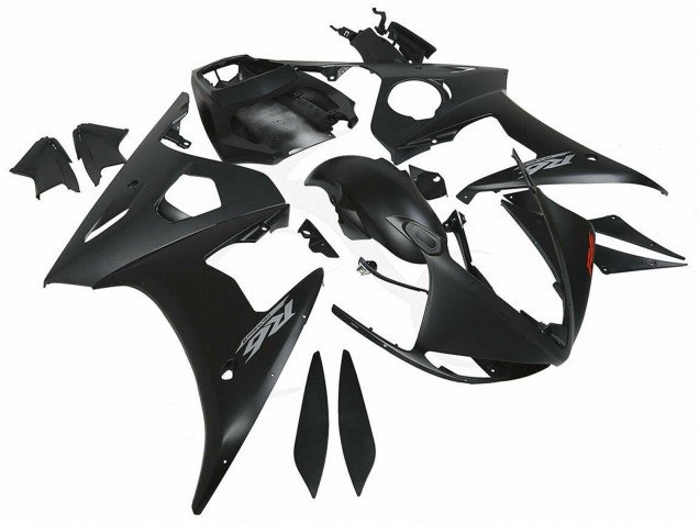 2003-2004 Matte Black Yamaha YZF R6 Motorcycle Fairings