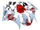2003-2004 White Red Lucky Strike Motul Yamaha YZF R6 Motorcycle Fairings