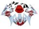 2003-2004 White Red Lucky Strike Motul Yamaha YZF R6 Motorcycle Fairings