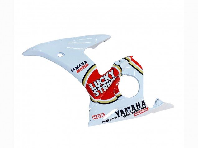 2006-2009 White Red Lucky Strike Motul Yamaha YZF R6S Motorcycle Fairings
