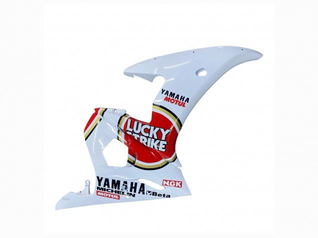 2006-2009 White Red Lucky Strike Motul Yamaha YZF R6S Motorcycle Fairings