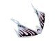 2006-2009 White with Dark Black Flame Yamaha YZF R6S Motorcycle Fairings