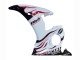 2006-2009 White with Dark Black Flame Yamaha YZF R6S Motorcycle Fairings