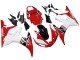 2006-2009 White Red Glossy Black Yamaha YZF R6S Motorcycle Fairing