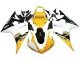 2006-2009 Yellow White Glossy Black Yamaha YZF R6S Motorcycle Fairings