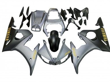 2006-2009 Matte Grey Matte Black Gold Decals Yamaha YZF R6S Motorcycle Fairings