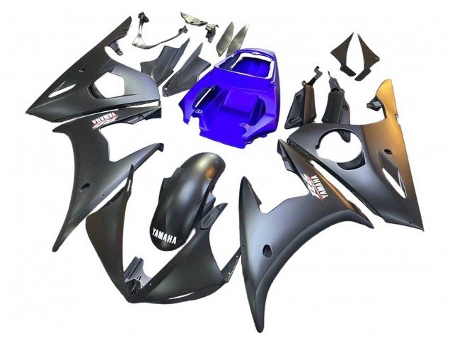 2003-2004 Blue Matte Black Yamaha YZF R6 Motorcycle Fairings