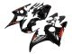 2006-2009 Glossy Black Red Yamaha YZF R6S Motorcycle Fairings