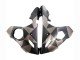 2006-2009 Grey Matte Black Geometric Yamaha YZF R6S Motorcycle Fairings