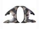 2006-2009 Grey Matte Black Geometric Yamaha YZF R6S Motorcycle Fairings