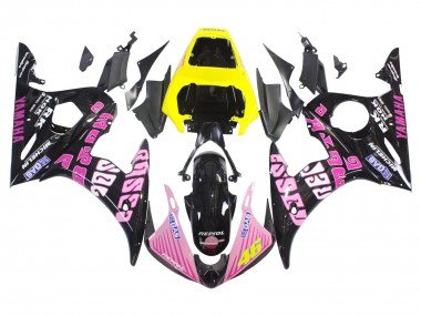 2006-2009 Yellow Pink Glossy Black Rossi Repsol 46 Yamaha YZF R6S Motorcycle Fairings