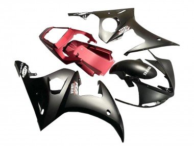 2006-2009 Red Matte Black Yamaha YZF R6S Motorcycle Fairing
