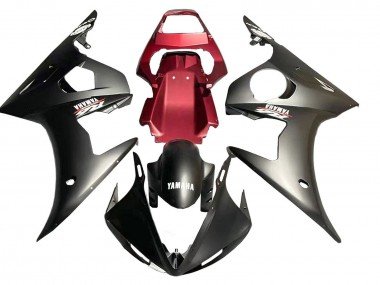 2006-2009 Red Matte Black Yamaha YZF R6S Motorcycle Fairing