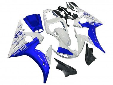 2006-2009 White Blue GYTR Yamaha YZF R6S Motorcycle Fairings