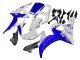 2006-2009 White Blue GYTR Yamaha YZF R6S Motorcycle Fairings