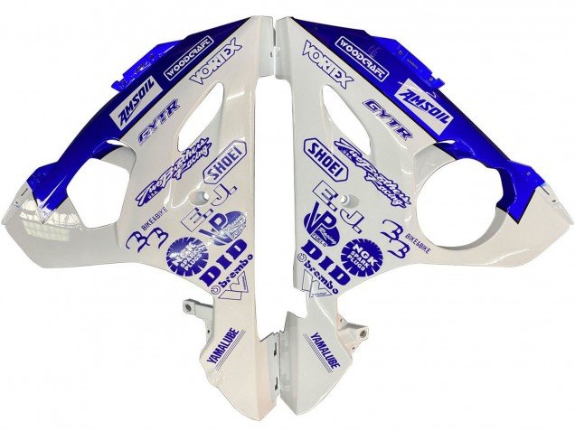 2006-2009 White Blue GYTR Yamaha YZF R6S Motorcycle Fairings