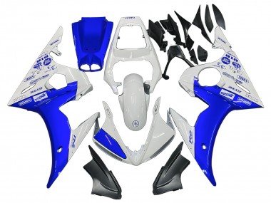2006-2009 White Blue GYTR Yamaha YZF R6S Motorcycle Fairings