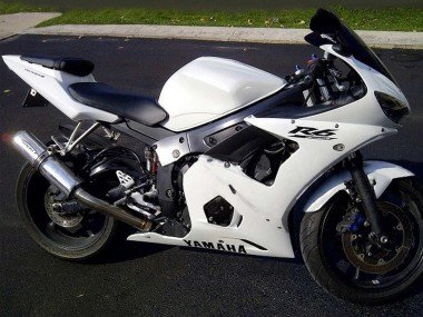 2006-2009 White Black Decals Yamaha YZF R6S Motorcycle Fairings