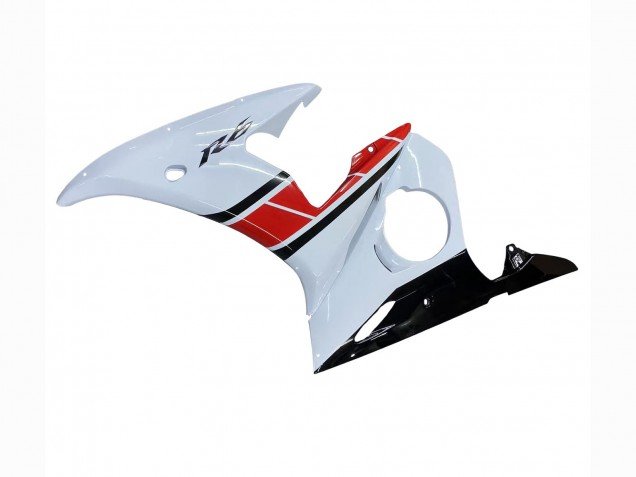 2006-2009 White Red Glossy Black Yamaha YZF R6S Motorcycle Fairings
