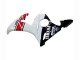 2006-2009 White Red Glossy Black Motul Yamaha YZF R6S Motorcycle Fairings