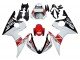 2006-2009 White Red Glossy Black Motul Yamaha YZF R6S Motorcycle Fairings