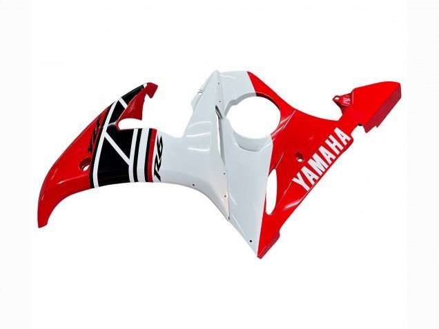 2006-2009 Red White Black Yamaha YZF R6S Motorcycle Fairings