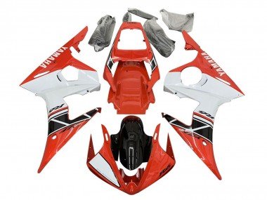 2006-2009 Red White Black Yamaha YZF R6S Motorcycle Fairings