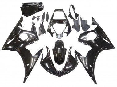 2006-2009 Glossy Black Yamaha YZF R6S Motorcycle Fairings