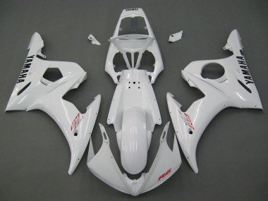 2006-2009 White Yamaha YZF R6S Motorcycle Fairings