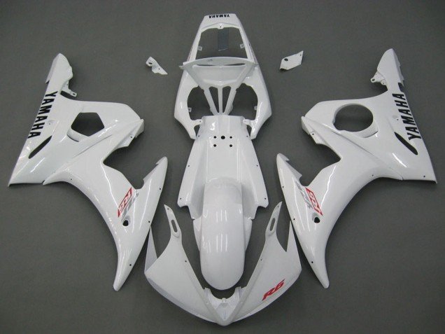 2006-2009 White Yamaha YZF R6S Motorcycle Fairings