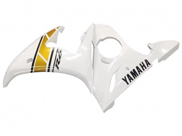 2003-2004 White Gold Yamaha YZF R6 Motorcycle Fairings